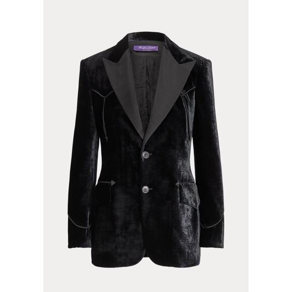 Ralph Lauren Collection Purple Label Black Velvet Tuxedo Jacket Formal 8 $3490 - Picture 6 of 14